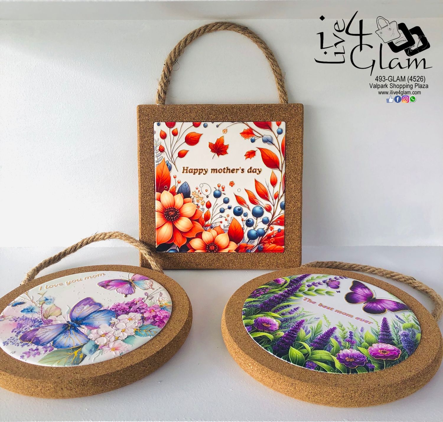 Ceramic Plaque with Cork Backing