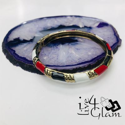 Trinidad and Tobago Red,White and Black Bangle