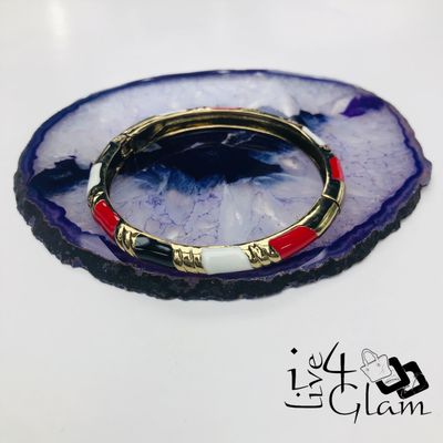 Trinidad and Tobago Red,White and Black Bangle