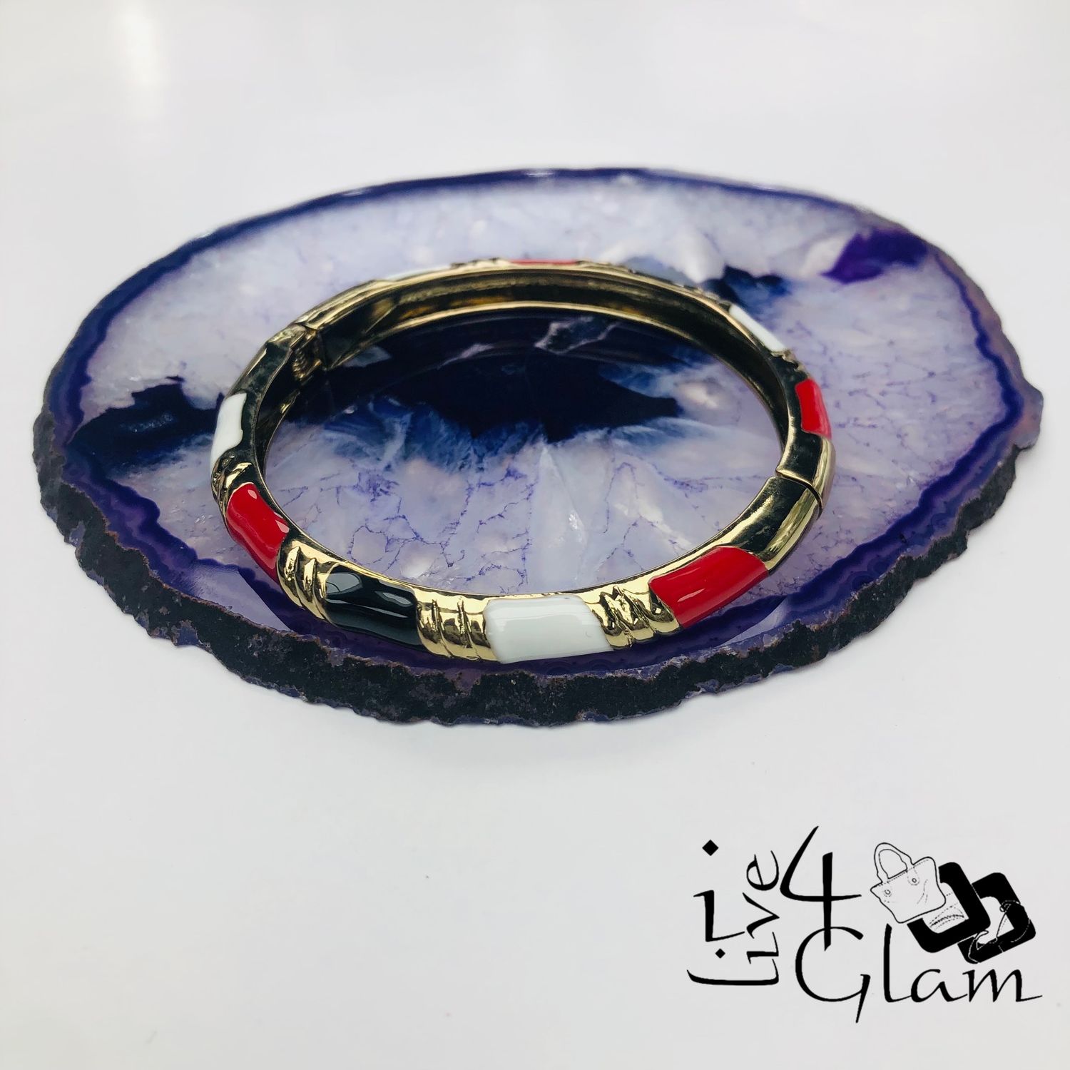 Trinidad and Tobago Red,White and Black Bangle