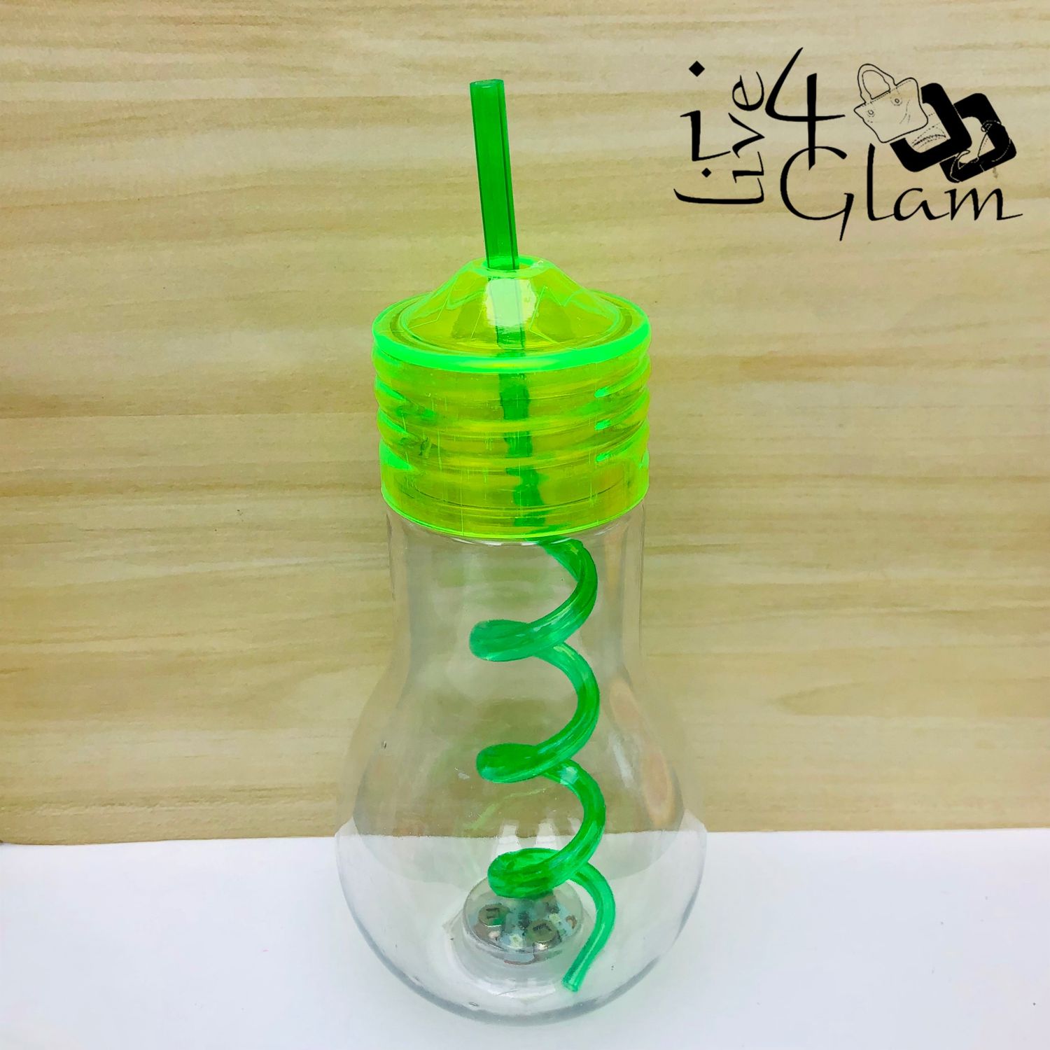 Light Up Green Bulb Shaped Cup