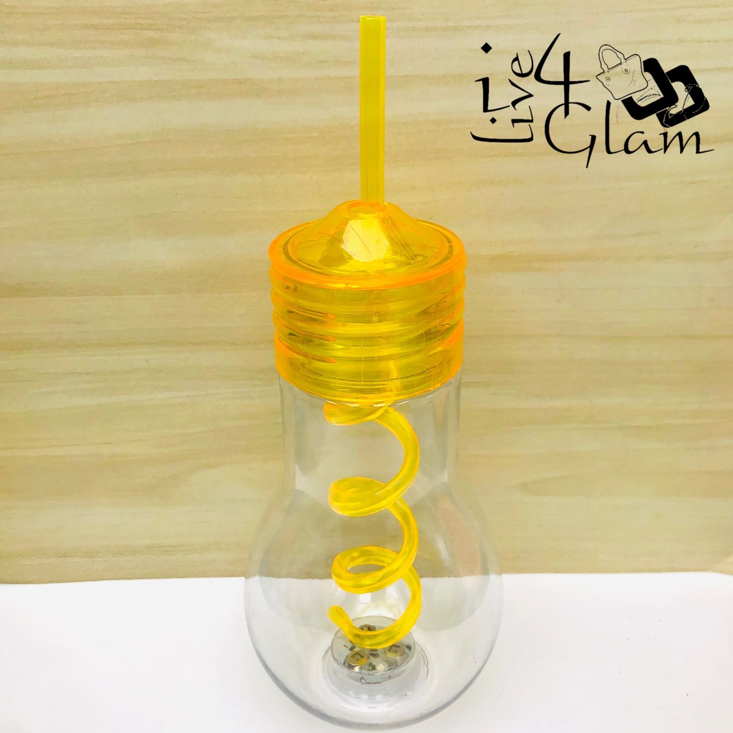 Light Up Yellow Bulb Shaped Cup