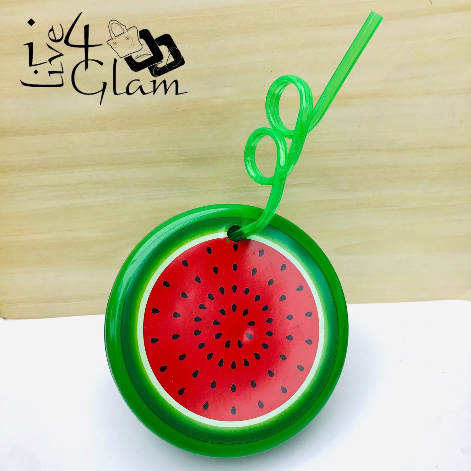 Watermelon Fruit Cup with Fancy Straw