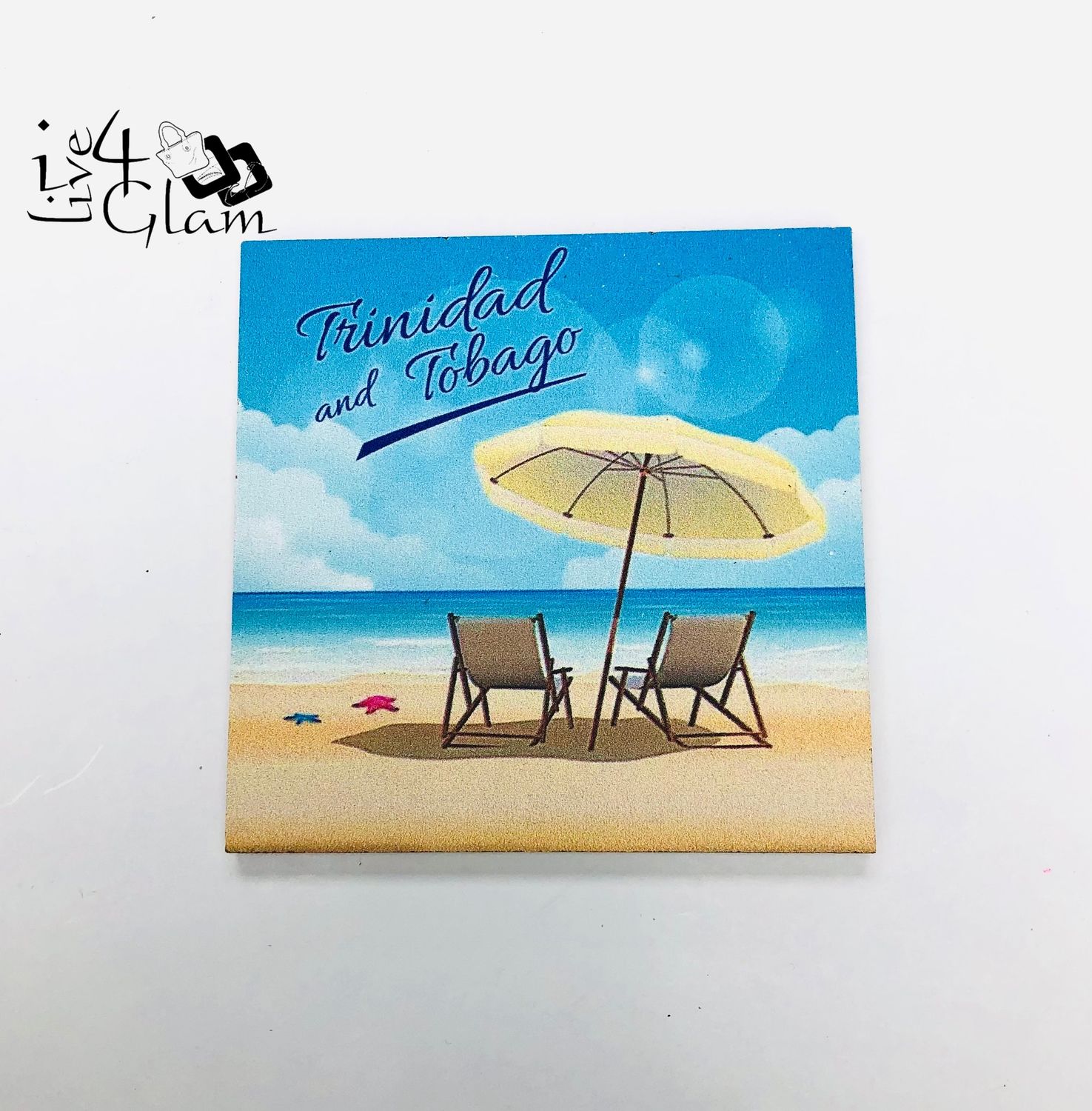 Trinidad and Tobago Wooden Coaster Beach Chairs and Umbrella Design