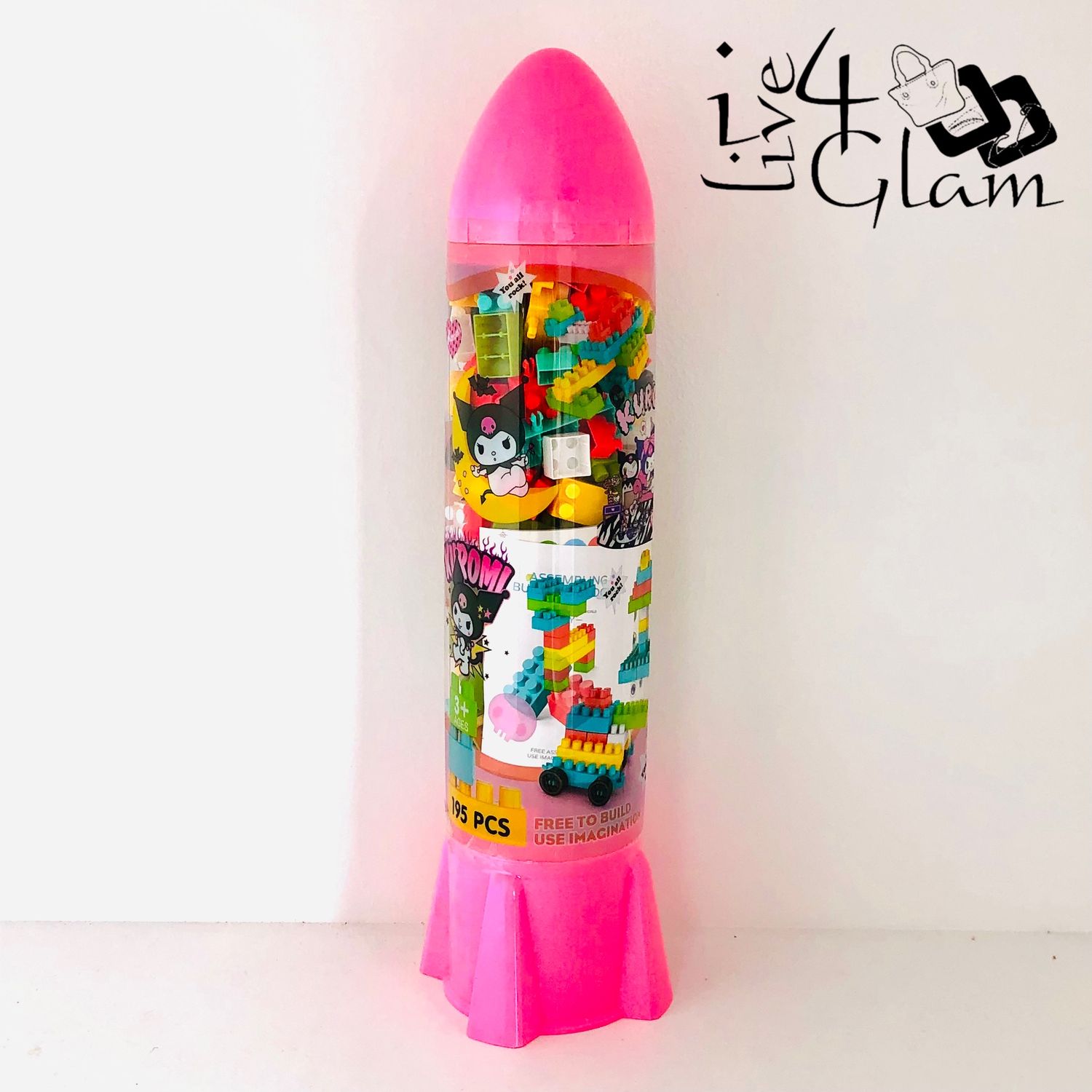 Rocket Building Blocks Pink