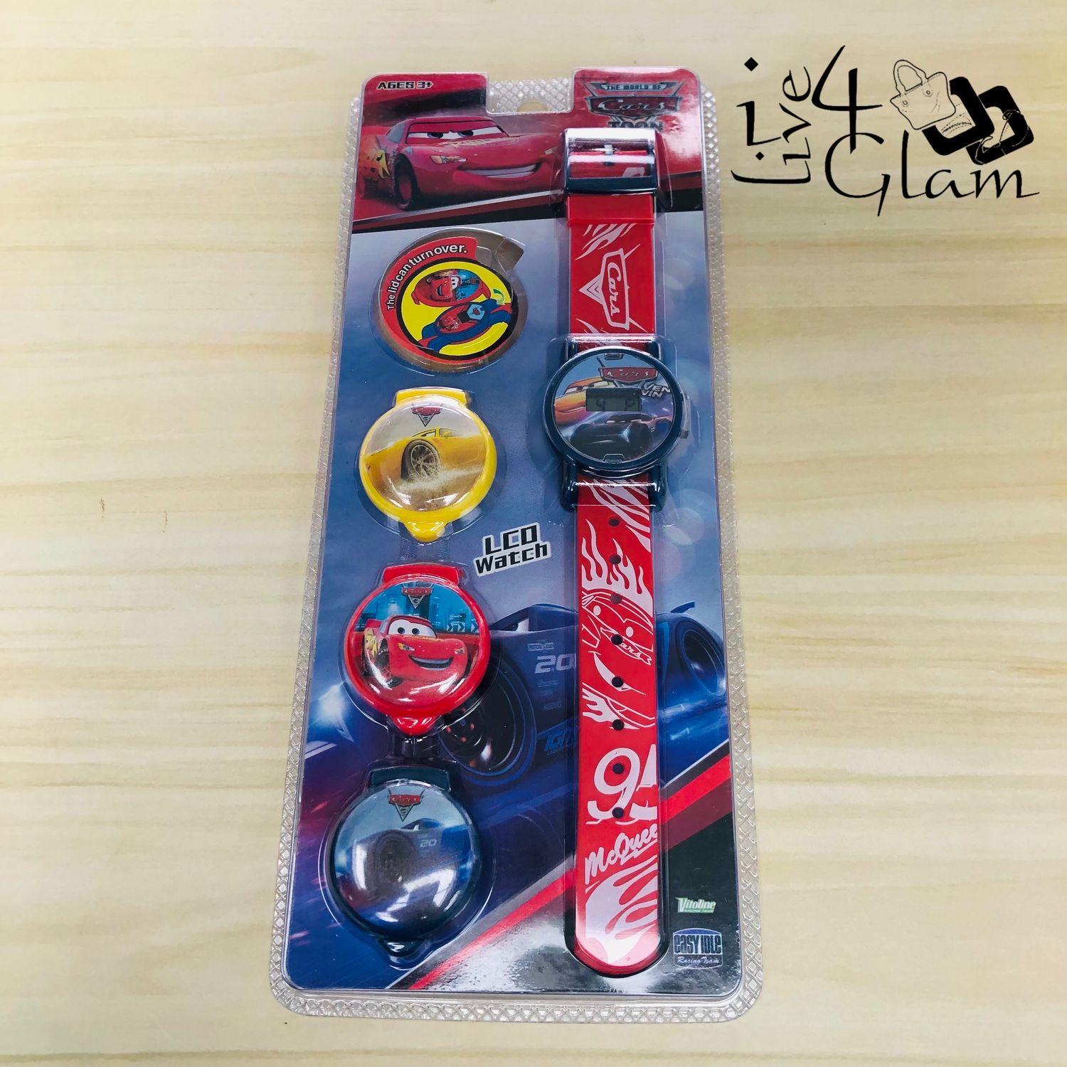 Cars Kid&#39;s LCD Watch with Changeable Lid