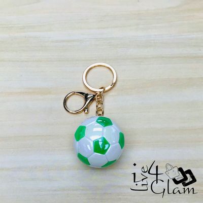 Green Football Keychain