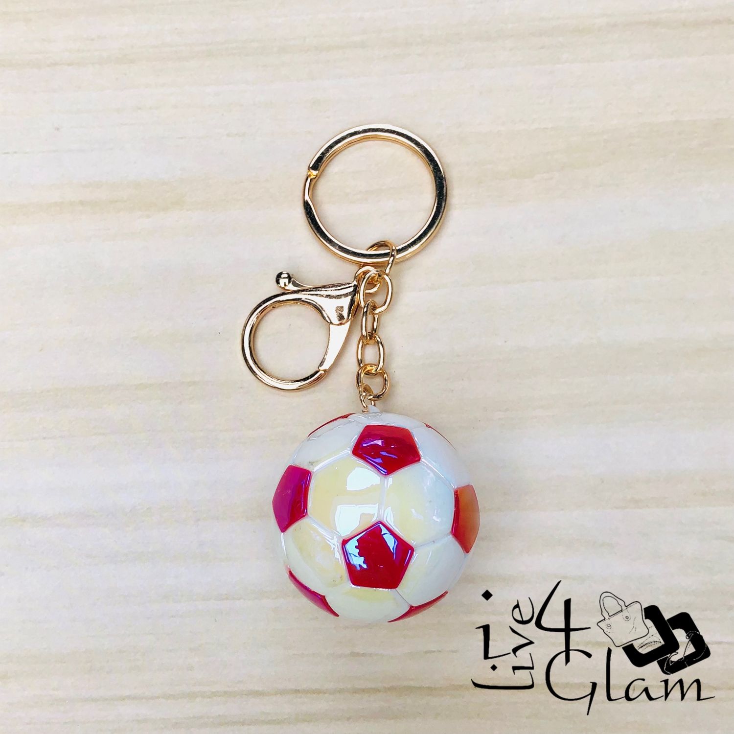 Red Football Keychain