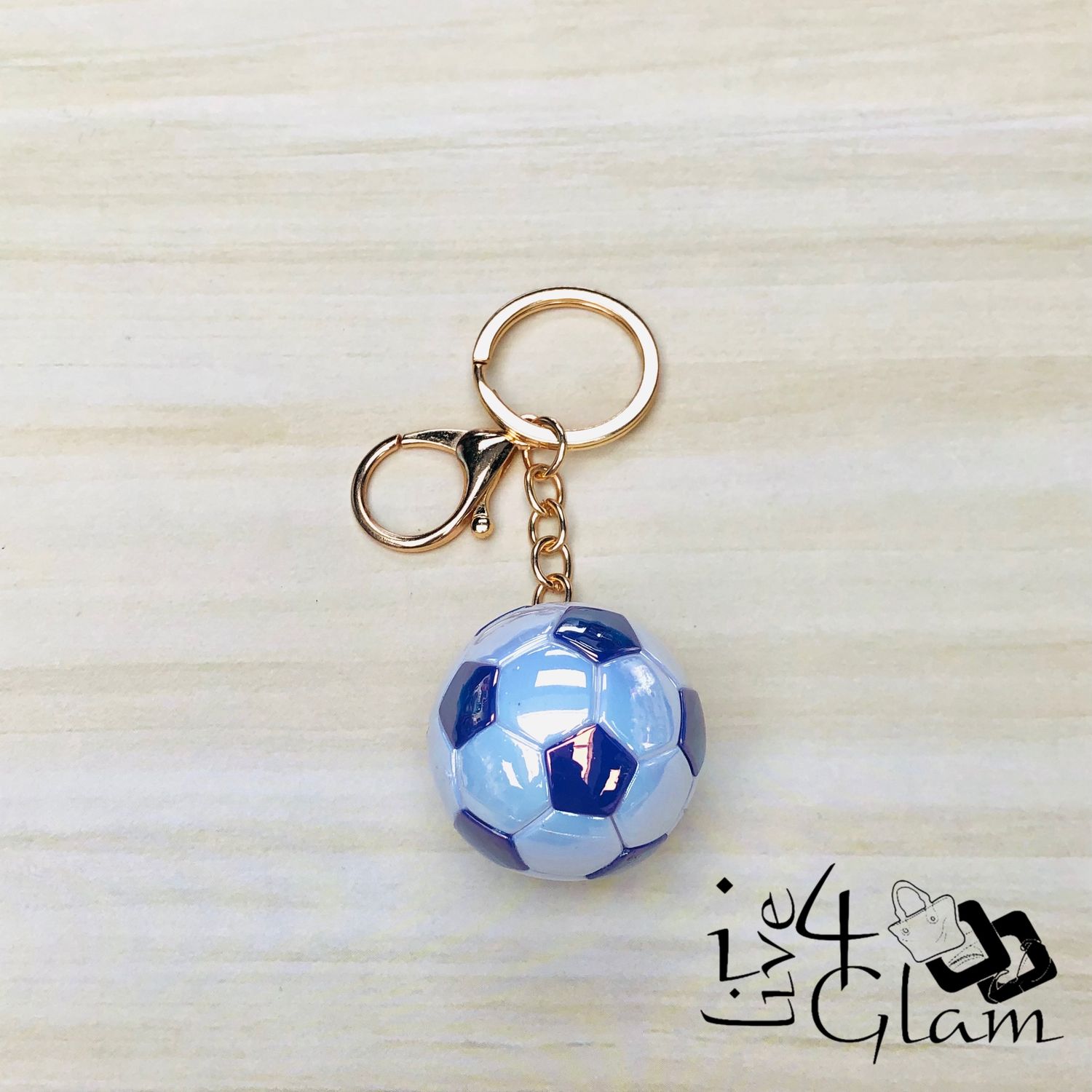 Purple Football Keychain