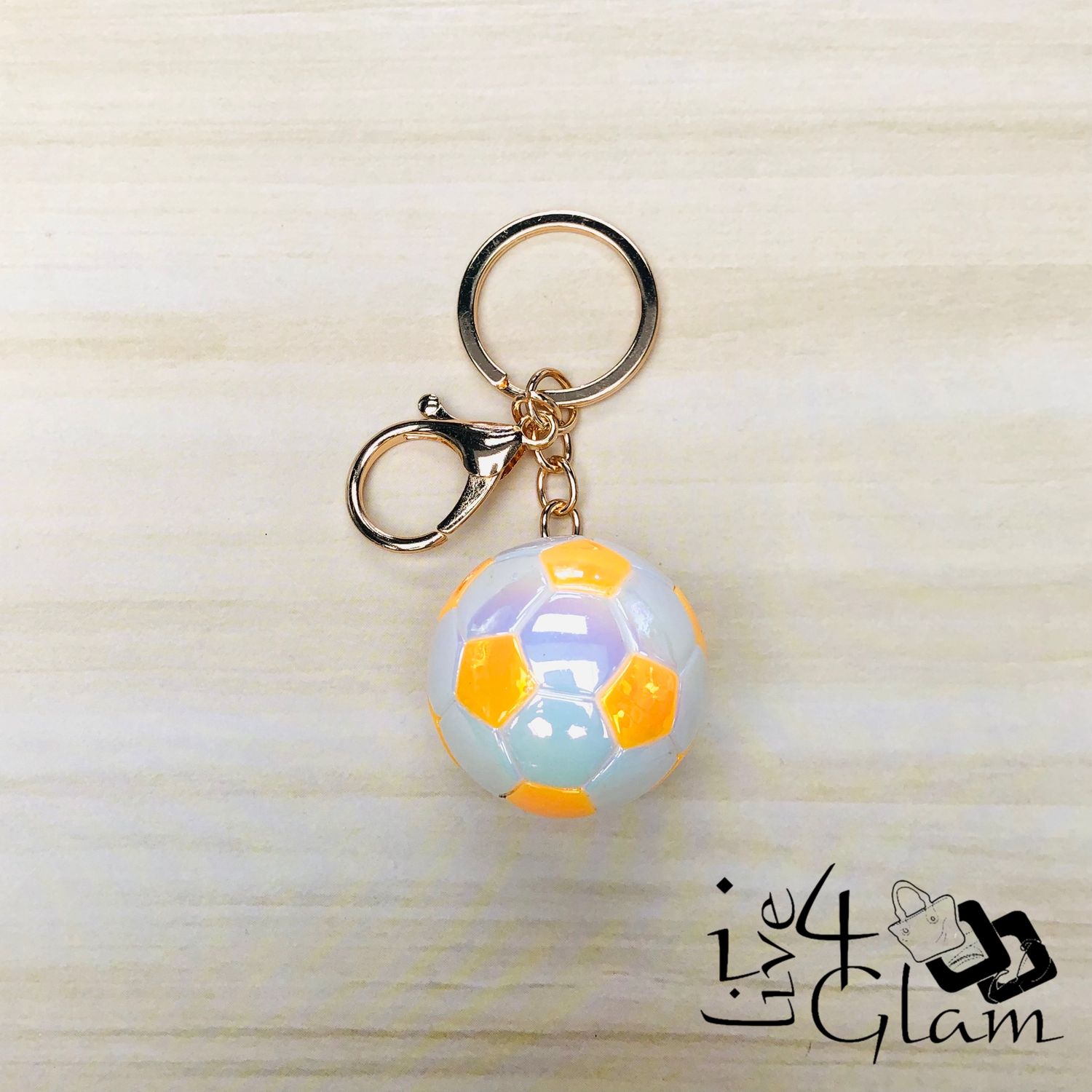 Yellow Football Keychain