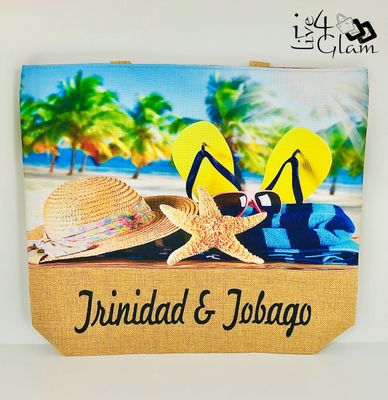 Beach Hat with Starfish Beach Tote Bag