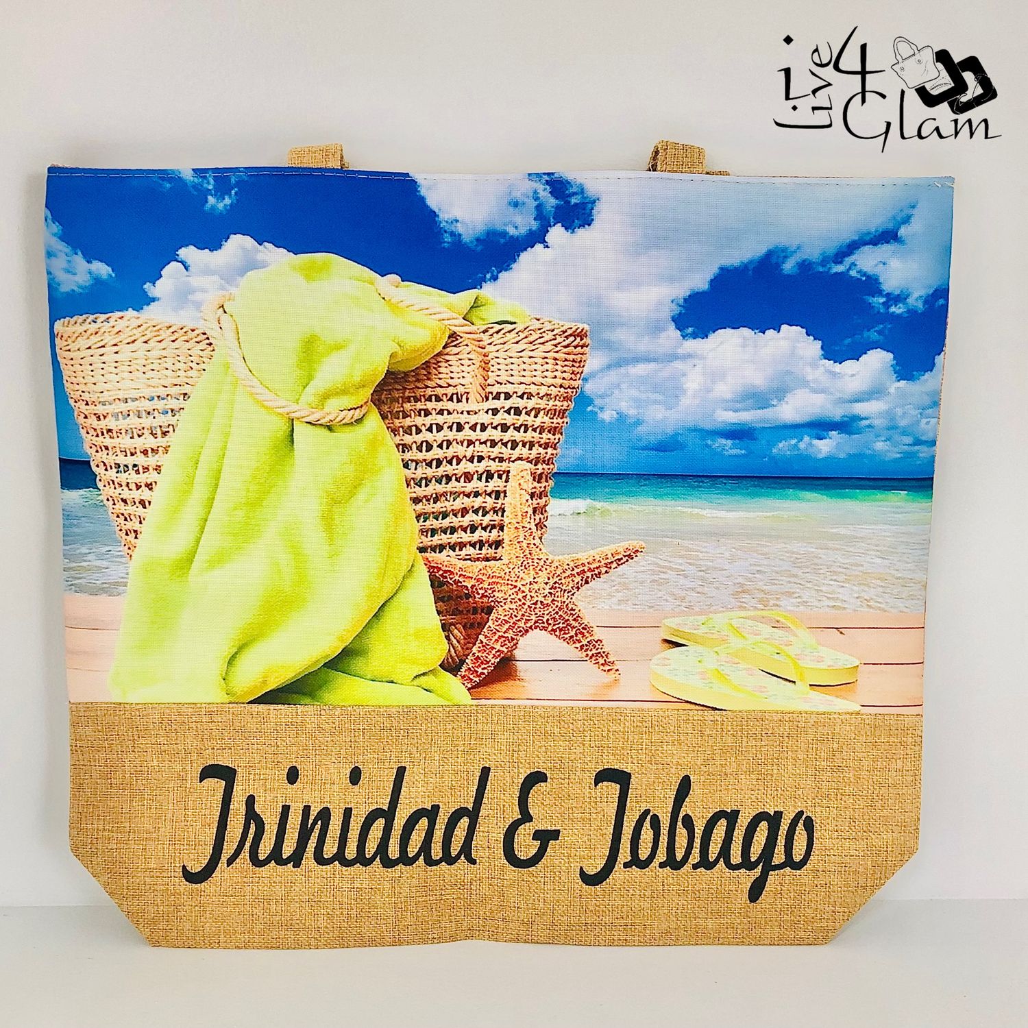Beach Bag with Starfish Beach Tote Bag