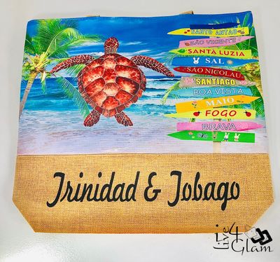 Turtle Design Beach Tote Bag