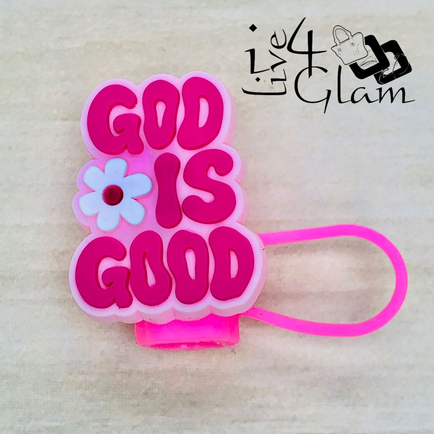Pink God is Good Large Straw Cover