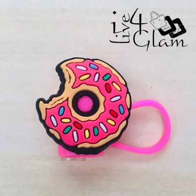Pink Donut w Sprinkles Large Straw Cover