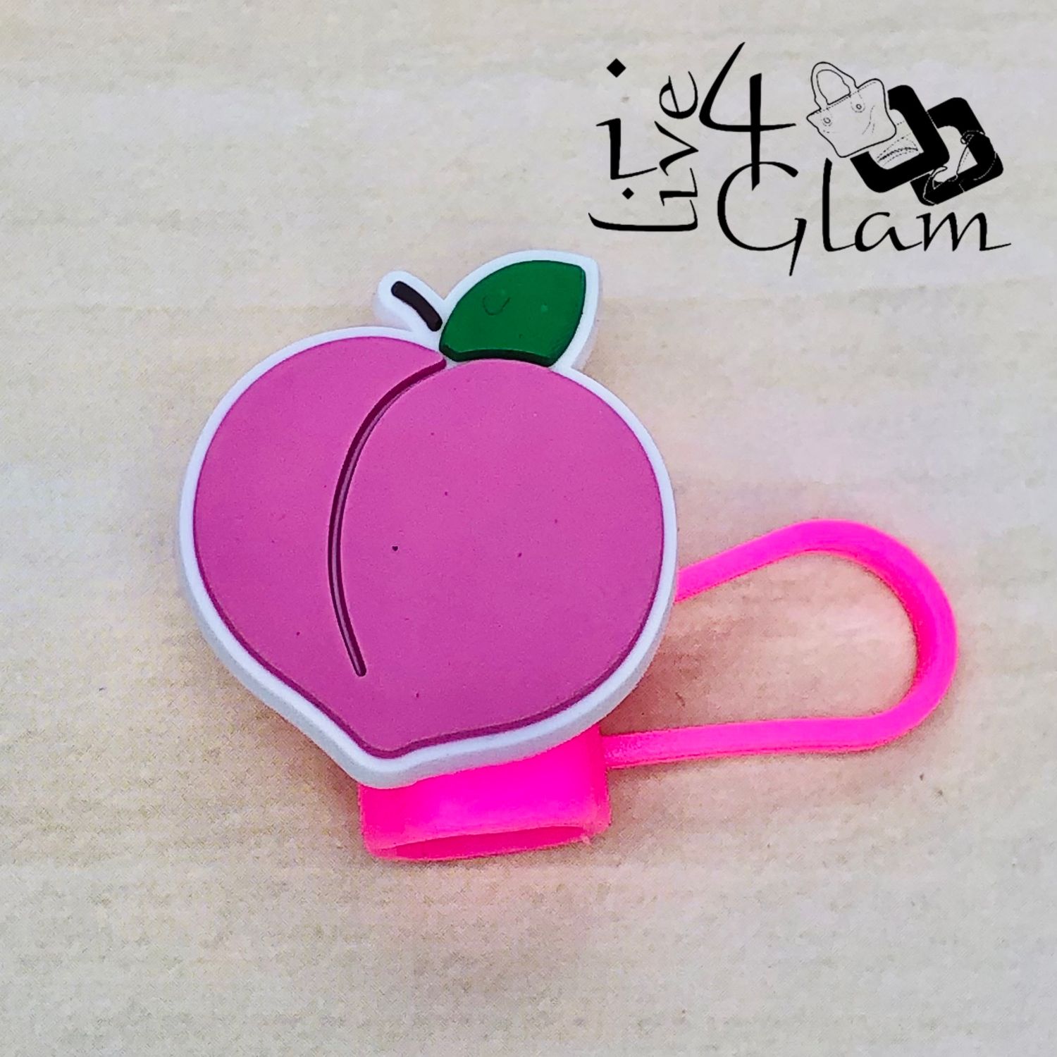 Pink Peach Large Straw Cover