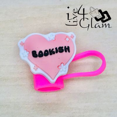 Pink Bookish Large Straw Cover