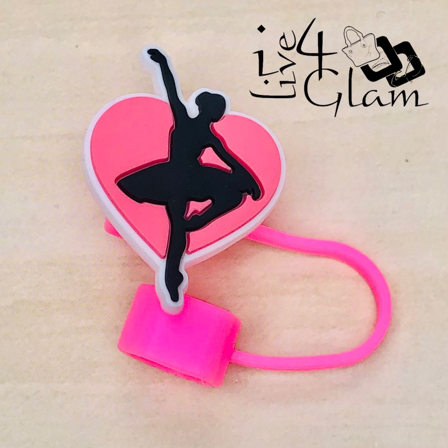 Pink Ballerina Large Straw Cover
