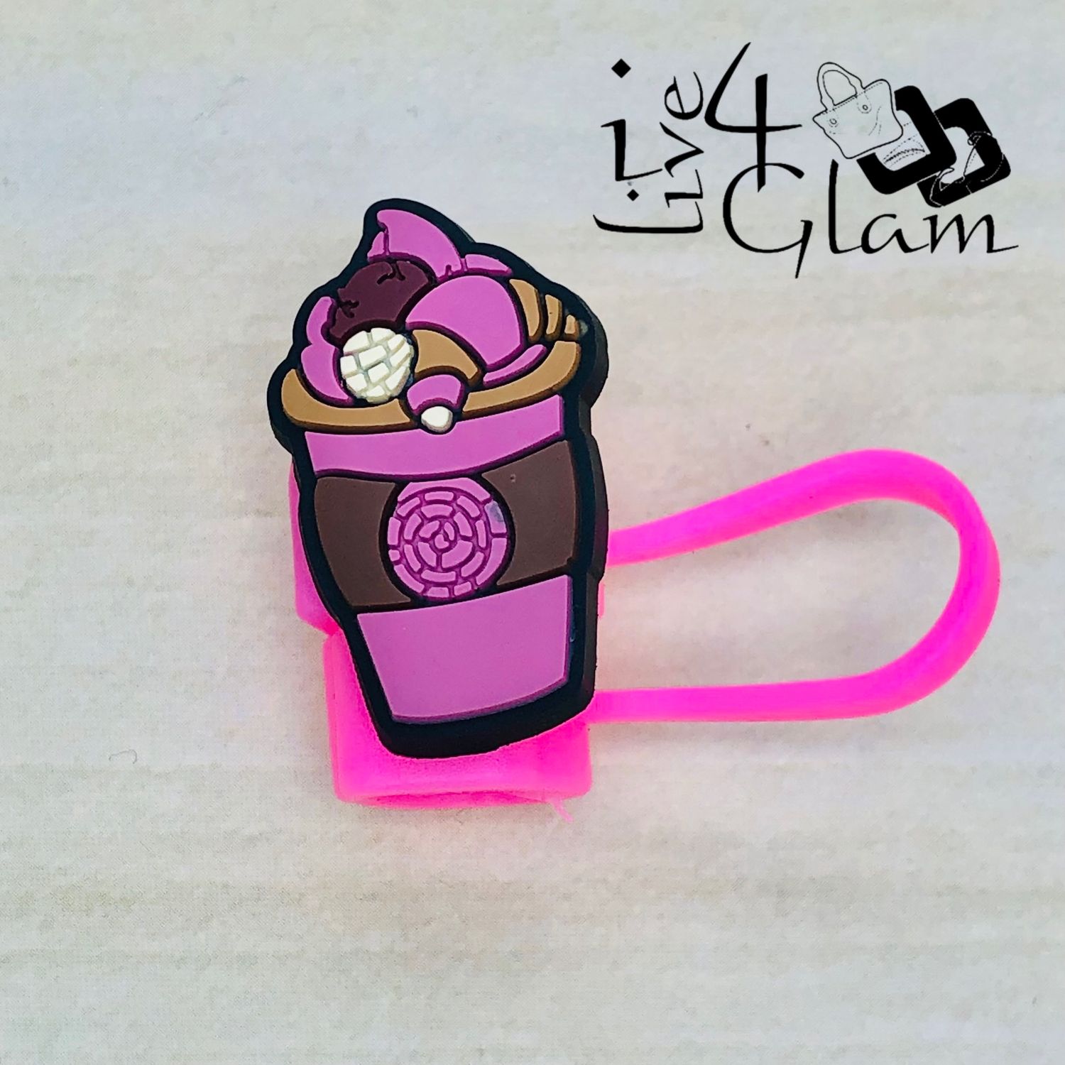Pink Frappe Large Straw Cover