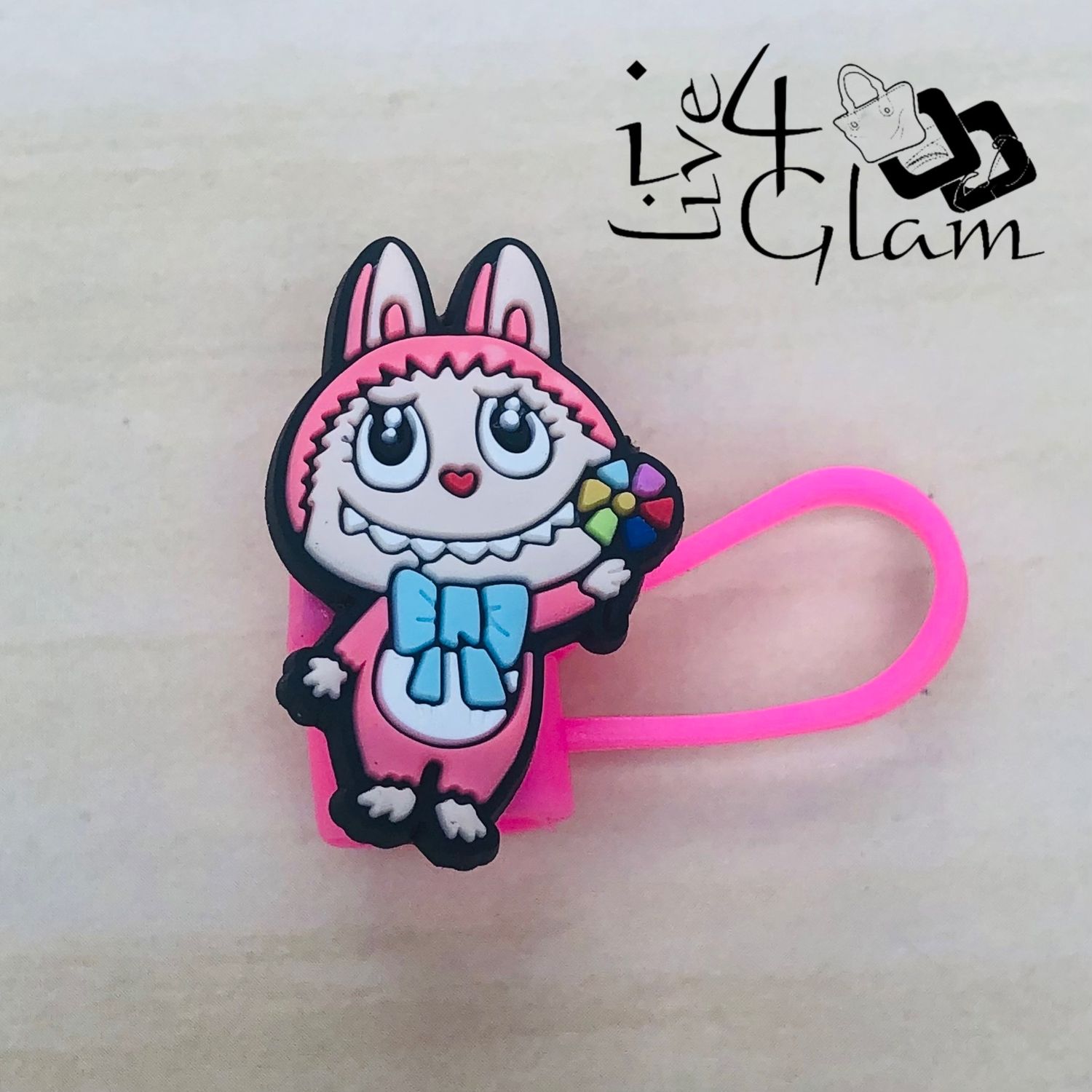 Labubu Large Straw Cover, Style: Pink