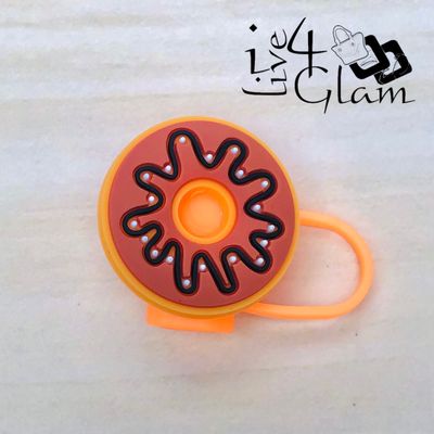 Orange Donut Large Straw Cover