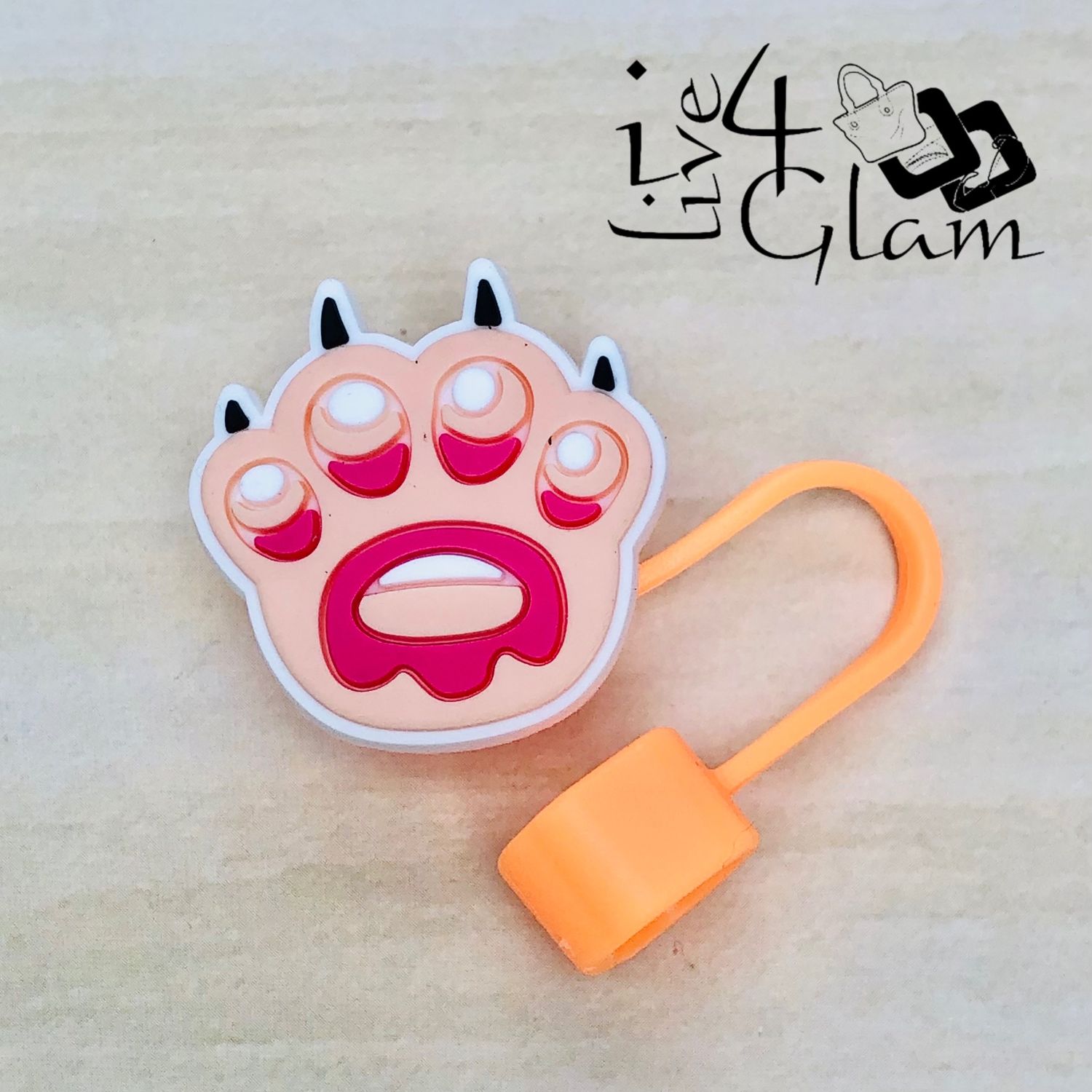 Orange Claw Large Straw Cover