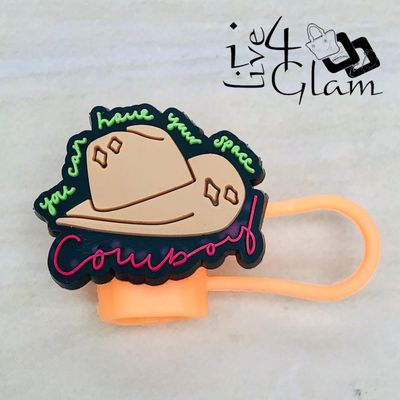 Orange Cowboy Large Straw Cover