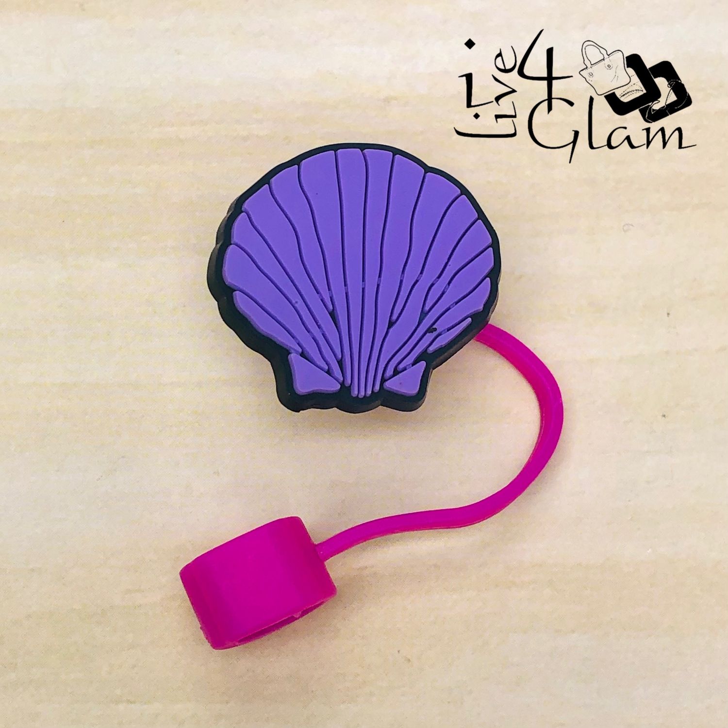 Tropical Large Straw Cover , Style: Purple Shell