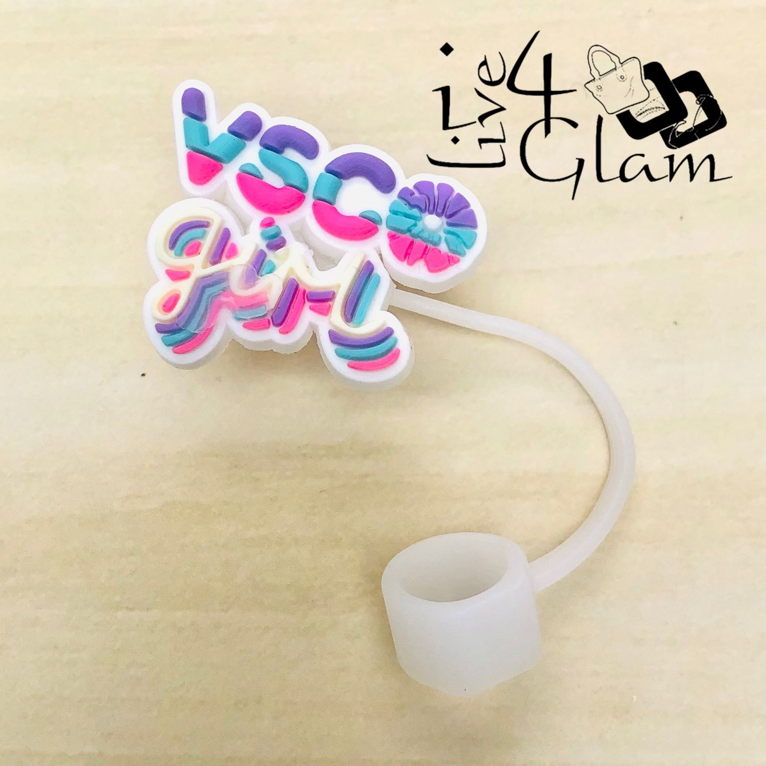 Silicone Large Straw Cover , Style: VSCO Girl