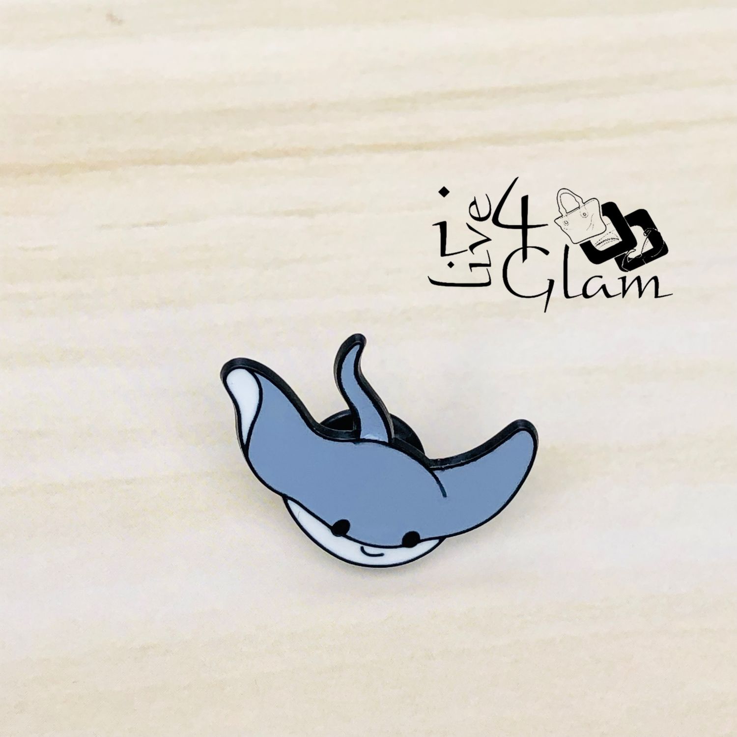 Animal Enamel Pin, Style: Stingray