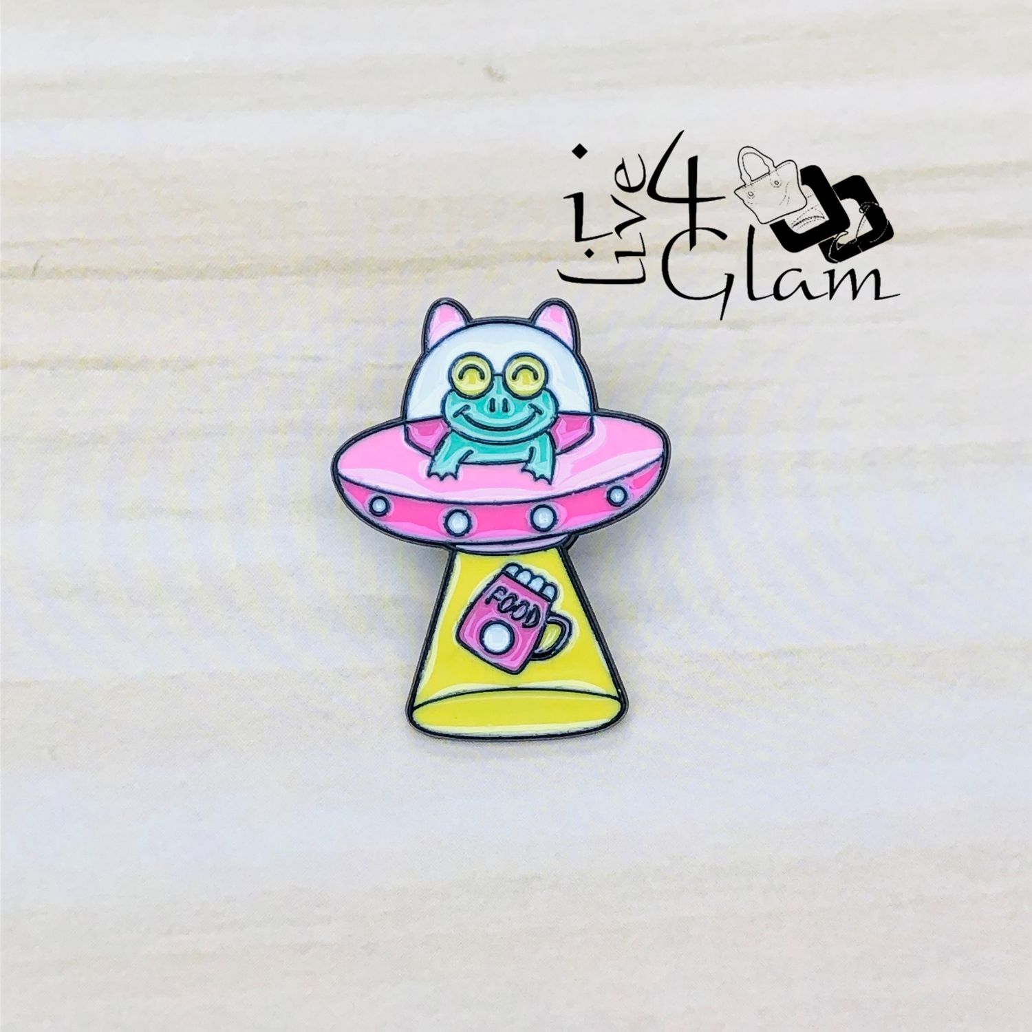 Frog Enamel Pin, Style: Spaceship