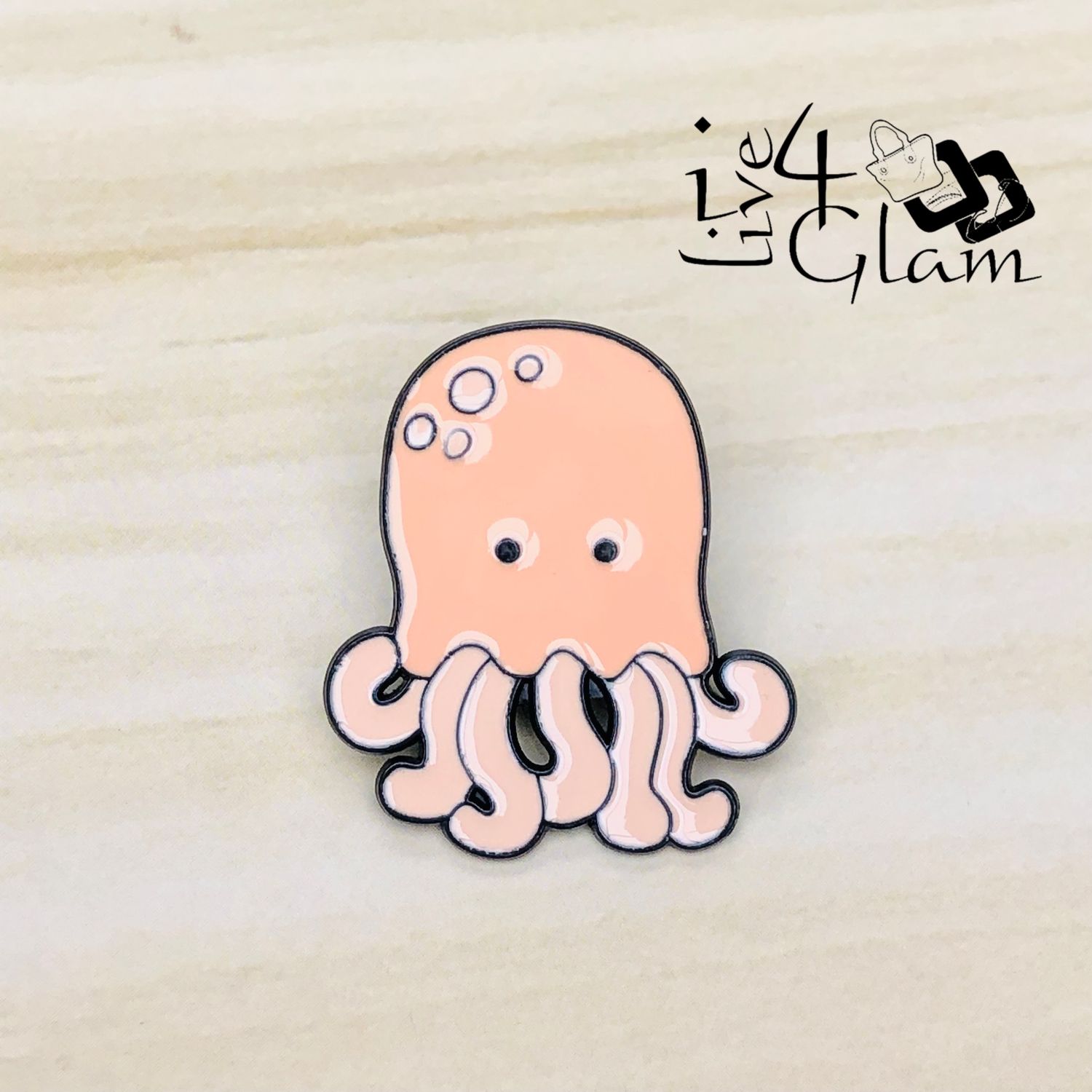 Octopus Enamel Pin, Style: Peach