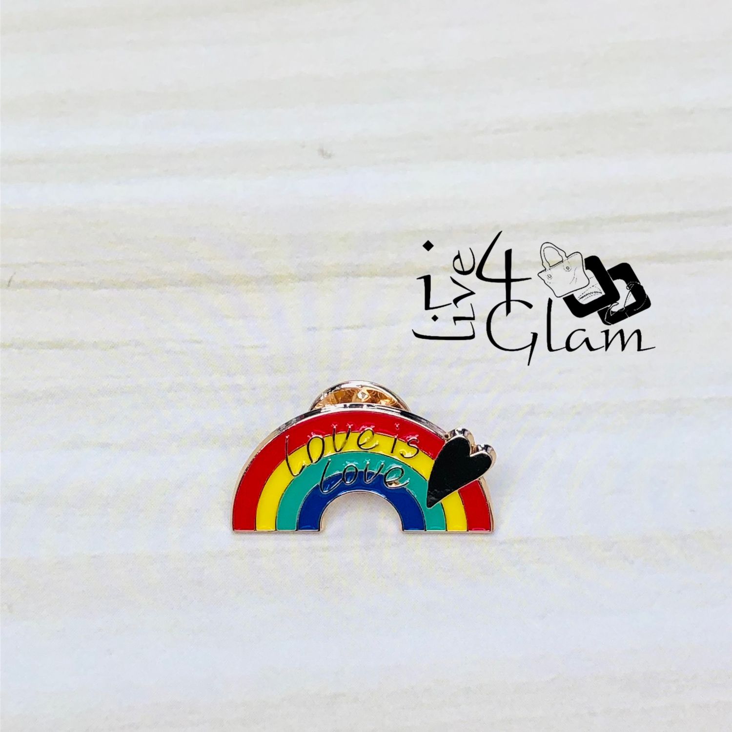 Pride Enamel Pin, Style: Rainbow