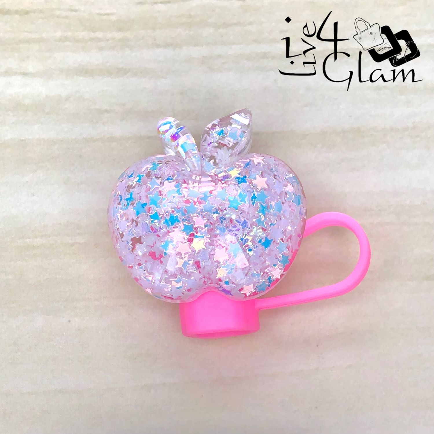 Iridescent Apple Pink Large Straw Cover