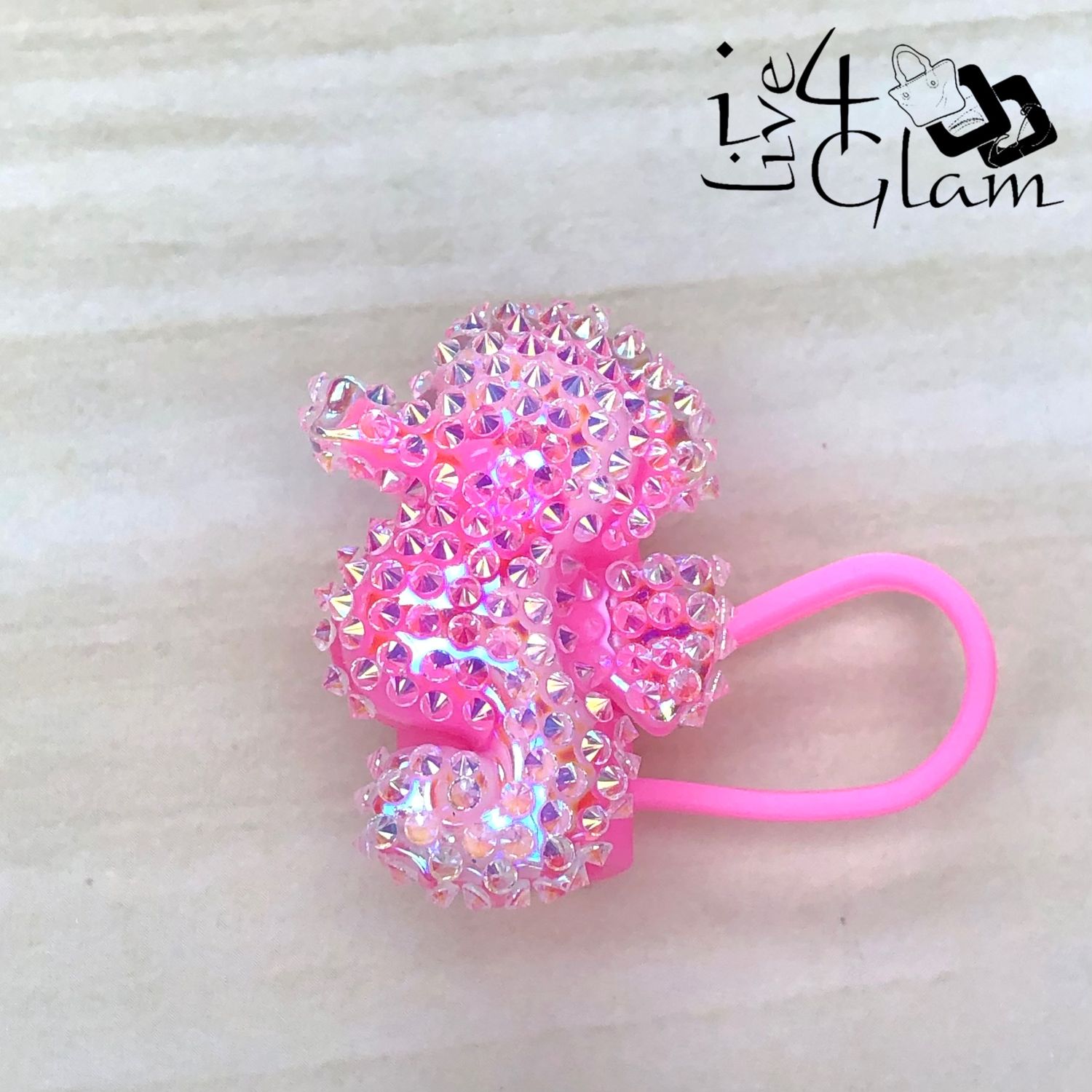 Iridescent Seahorse Pink Large Straw Cover