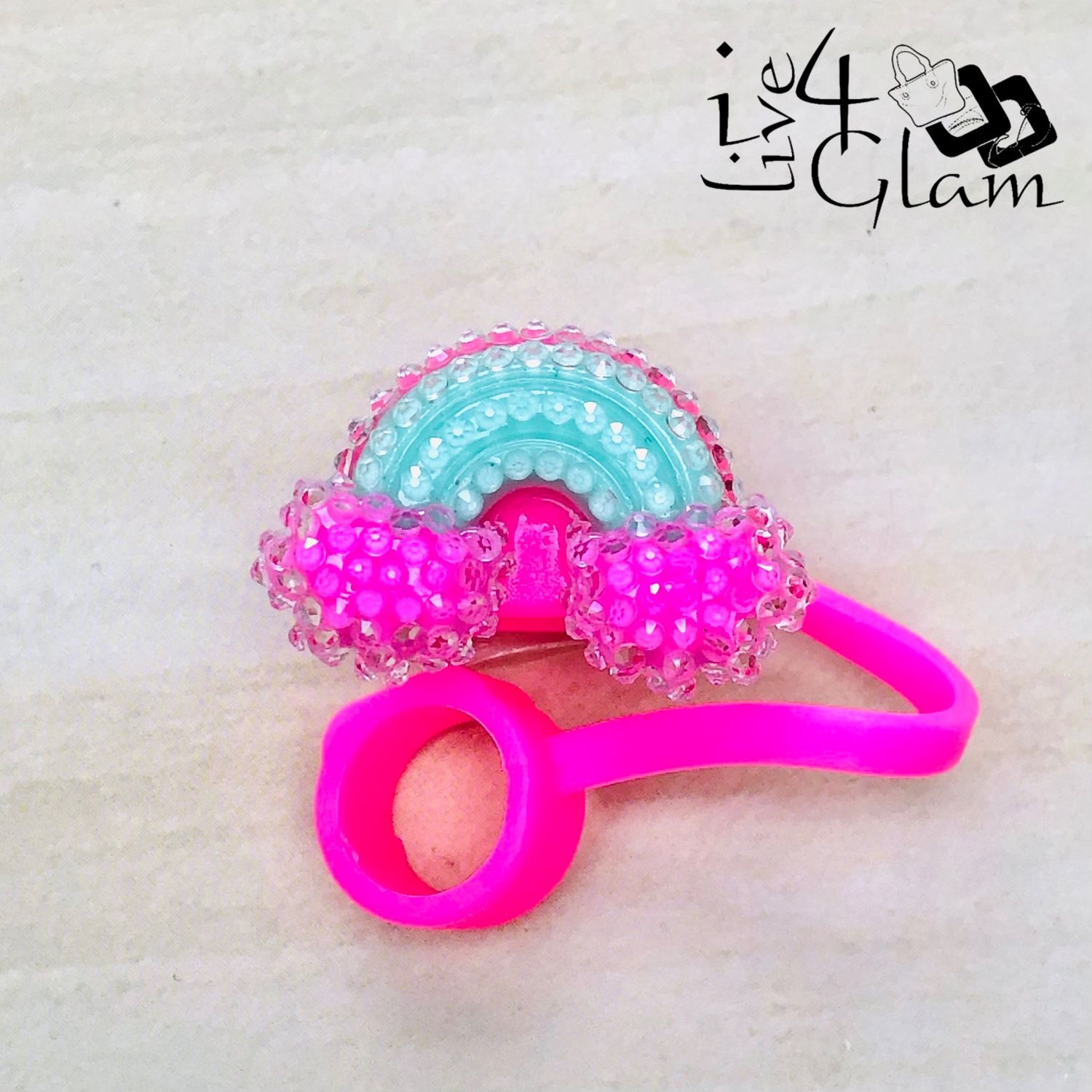 Iridescent Rainbow Pink Large Straw Cover
