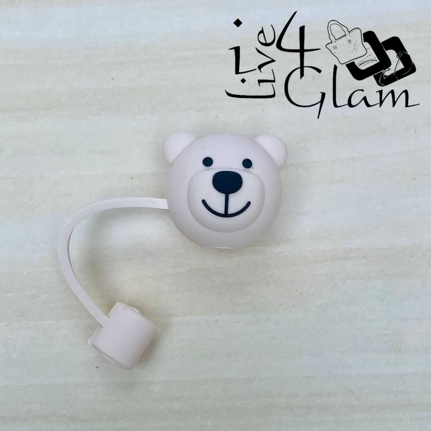 Silicone Straw Cover Bear
