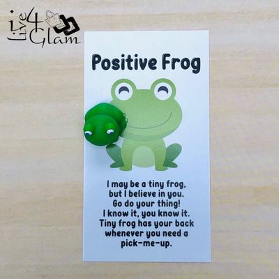 Inspirational Card with Pocket Animal Frog