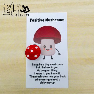 Inspirational Card with Pocket Plant Mushroom
