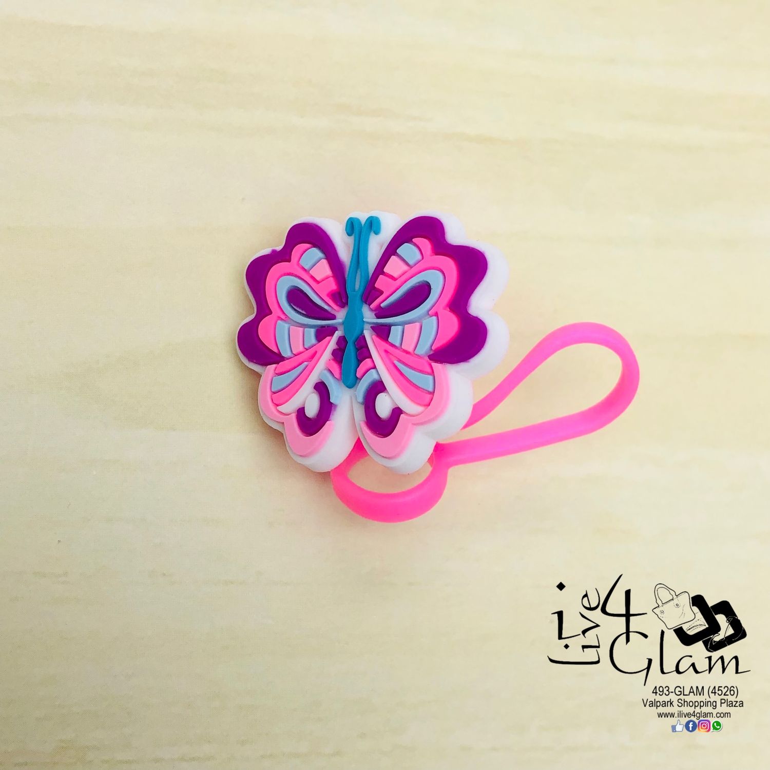 Butterfly Large Straw Cover, Style: Pink