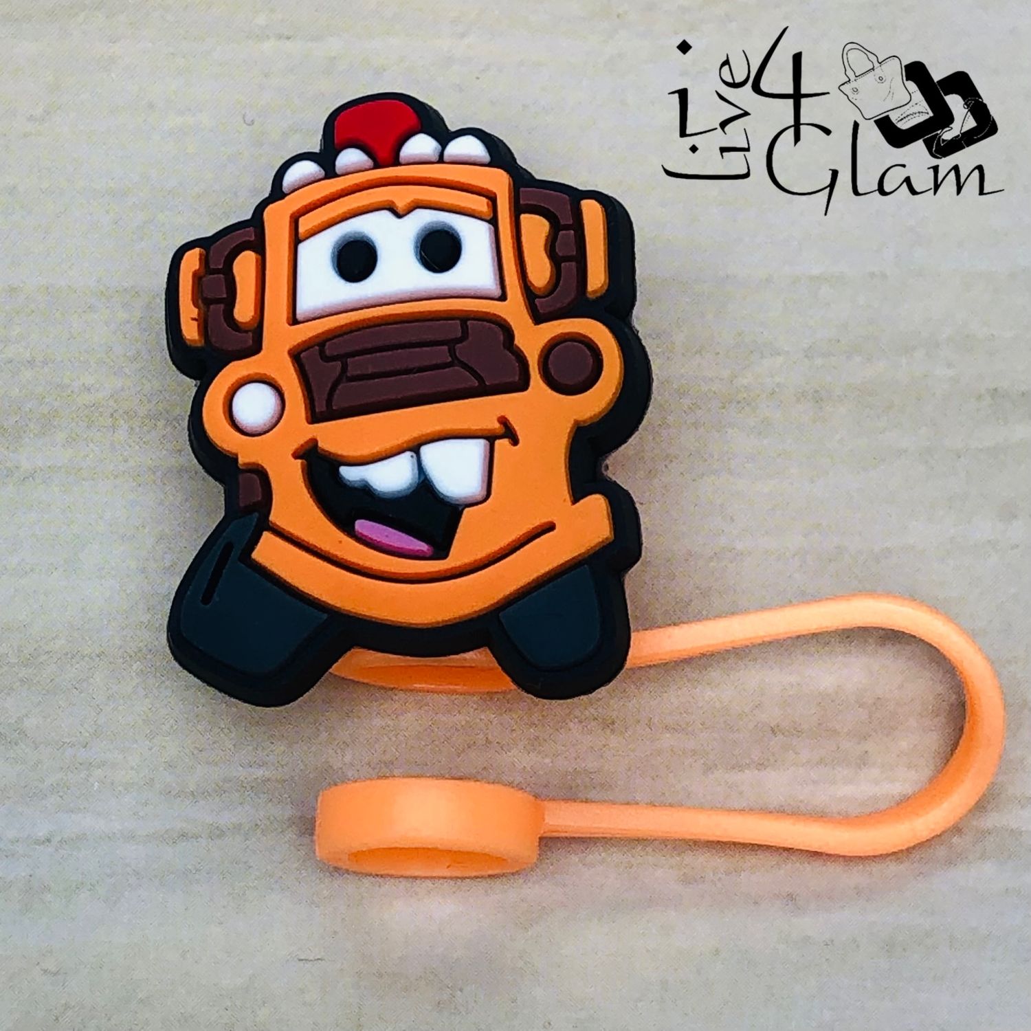 Character Silicone Straw Cover, Style: Tow Mater