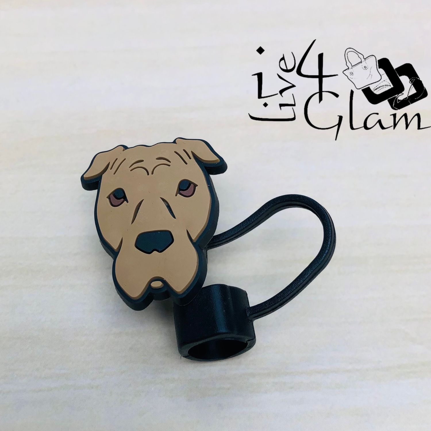 Dog Large Straw Cover , Style: Pitbull