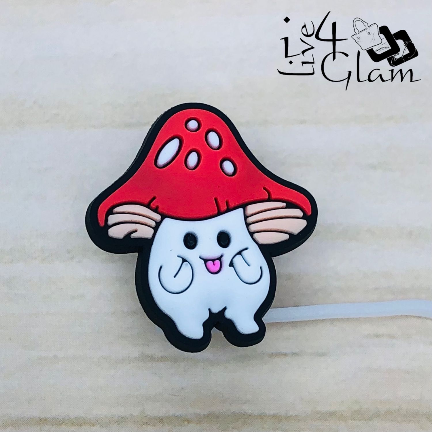 Food Silicone Straw Cover, Style: Mushroom