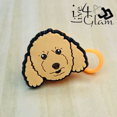 Orange Poodle Large Straw Cover