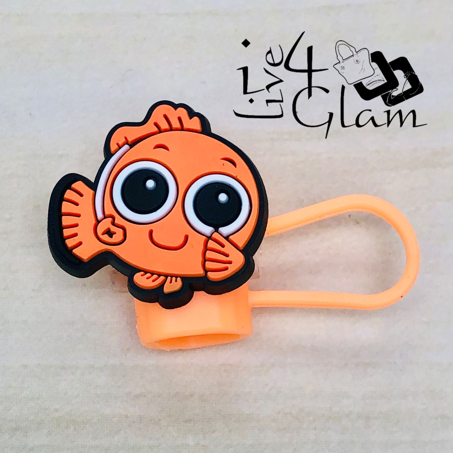 Orange Nemo Large Straw Cover
