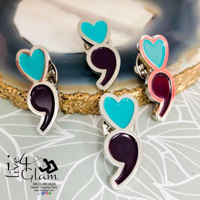 Teal and Purple Suicide Awareness Pin