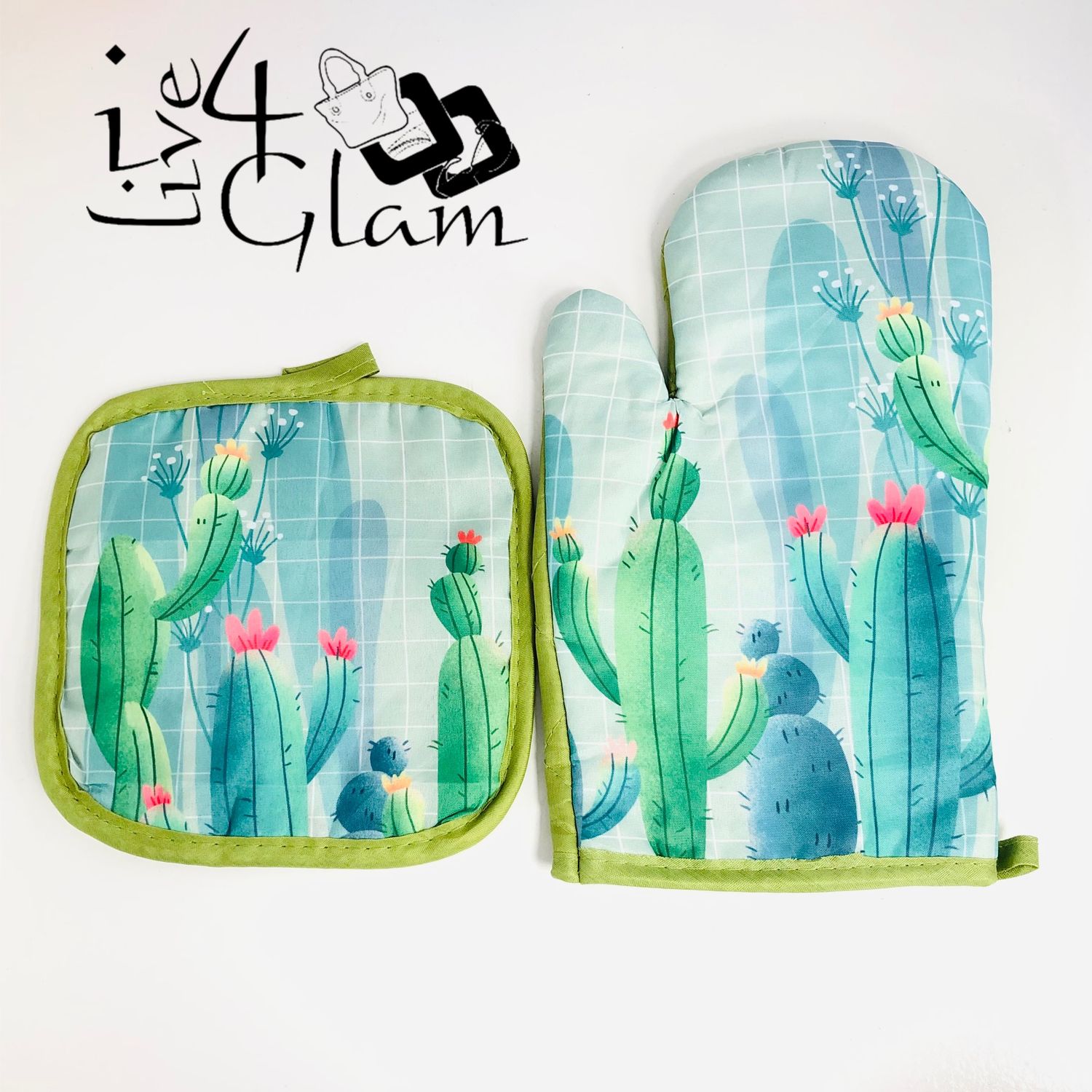 Pot Pad and Oven Gloves Cactus Style 4