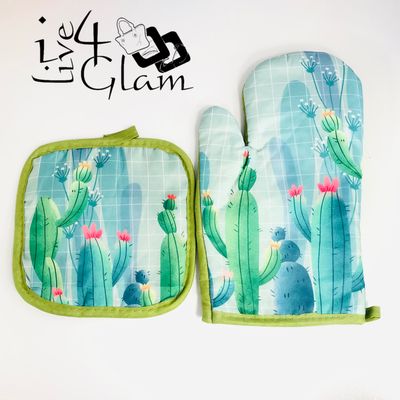 Pot Pad and Oven Gloves Cactus Style 4