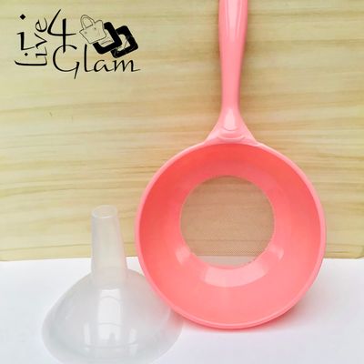 Plastic Strainer with Funnel Pink