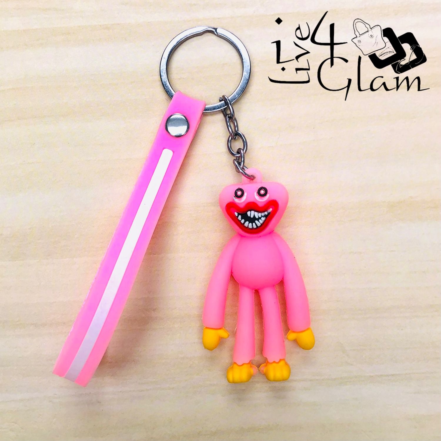 Poppy Keychain, Color: Light Pink